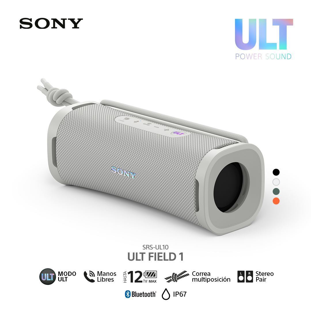 Parlante Sony con Bluetooth SRS-ULT10 Portátil ULT FIELD 1 - Blanco